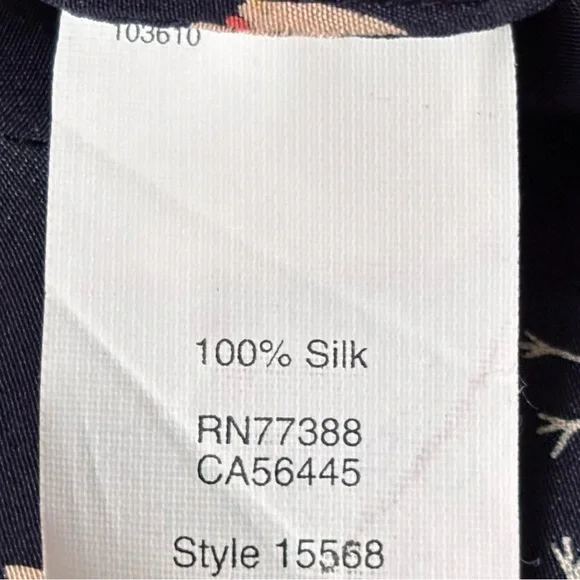 J. CREW Long Sleeve French Hen Button Up Boy Shirt Silk Blouse - Picture 8 of 8